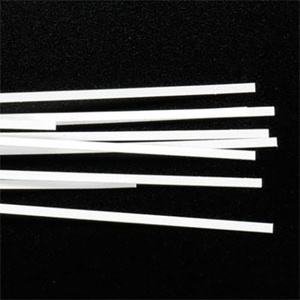 Evergreen 8106 Plastic Styrene Strips 1x6 HO Size: .011" x .066" (.28mm x 1.68mm) Qty 10