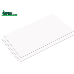Evergreen Plastic Styrene Plain Sheet .015" x 6" x 12" (3)  9015