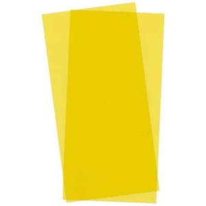 Evergreen 9904 Yellow Transparent Plastic Sheet Qty 2