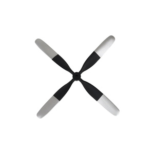 FMS PROP063 10.5x8 4-Blade Propeller, Silver Tips: 1100mm P-51
