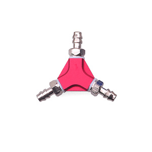 3-way Fuel/Oil CNC Connector (Red)