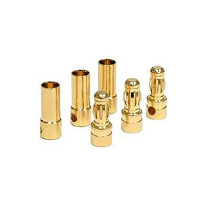 3.5mm Bullets Gold Plated Connectors 3 Pairs