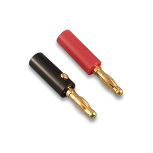 4mm Gold Plated Solderless Banana Plugs, 1pair