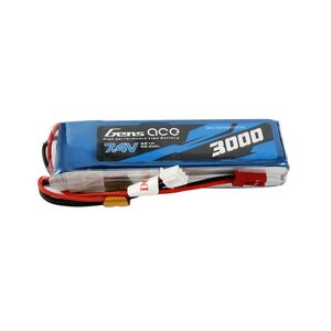 Gens Ace 3000mah 7.4v 2s Tx Soft Case Lipo Battery W/JST Connector