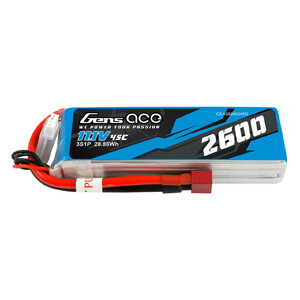 Gens Ace 11.1V 3S 2600mAh 45C LiPo Battery Soft Case w/ Deans Connector