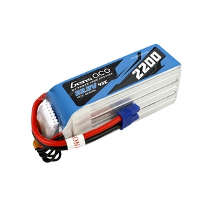Gens Ace 6S 2200mah 22.2v 45c Lipo Battery EC3 Connector
