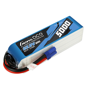 Gens Ace 6s 5000mah 22.2v 60c LIPO Battery EC5