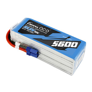 Gens Ace 22.2V 6S 5600mAh 80C LiPo Battery Soft Case w/ EC5 Connector