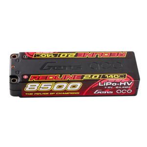 Gens Ace 7.6V 2S 8500mAh 140C Redline 2.0 Hard Case HV LiPo Battery