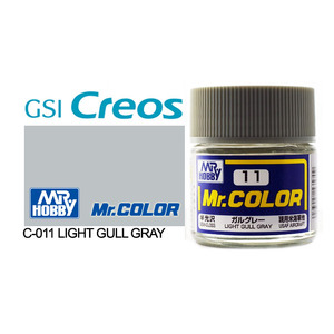 Gunze C011 Mr. Color Semi Gloss Light Gull Grey Solvent Based Acrylic Paint 10mL
