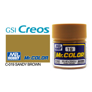 Gunze C019 Mr. Color Semi Gloss Sandy Brown Solvent Based Acrylic Paint 10mL