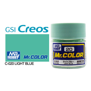 Gunze C020 Mr. Color Semi Gloss Light Blue Solvent Based Acrylic Paint 10mL