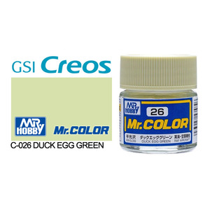 Gunze C026 Mr. Color Semi Gloss Duck Egg Green Solvent Based Acrylic Paint 10mL