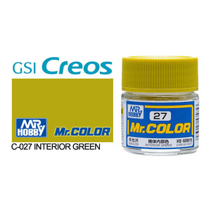 Gunze C027 Mr. Color Semi Gloss Interior Green Solvent Based Acrylic Paint 10mL