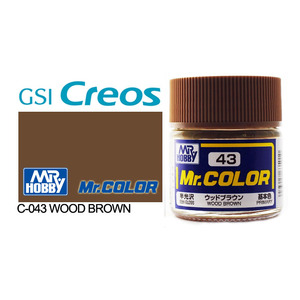 Gunze C043 Mr. Color Semi Gloss Wood Brown Solvent Based Acrylic Paint 10mL