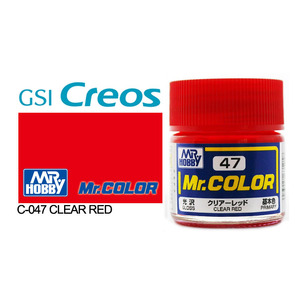 Gunze C047 Mr. Color Gloss Clear Red Solvent Based Acrylic Paint 10mL