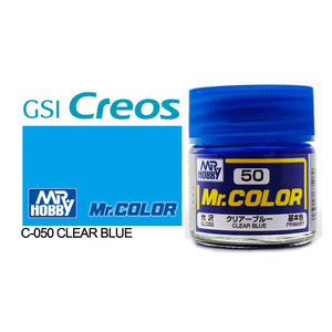 Gunze C050 Mr. Color Gloss Clear Blue Solvent Based Acrylic Paint 10mL