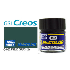Gunze C052 Mr. Color Flat Field Grey 2 Solvent Based Acrylic Paint 10mL