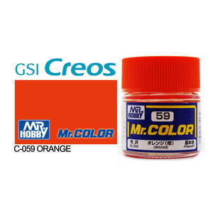 Gunze C059 Mr. Color Gloss Orange Solvent Based Acrylic Paint 10mL