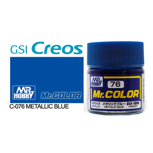 Gunze C076 Mr. Color Metallic Blue Solvent Based Acrylic Paint 10mL