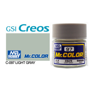 Gunze C097 Mr. Color Gloss Light Grey Solvent Based Acrylic Paint 10mL