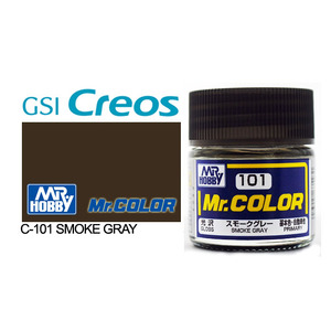 Gunze C101 Mr. Color Gloss Smoke Grey Solvent Based Acrylic Paint 10mL