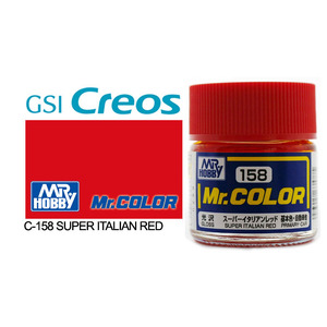 Gunze C158 Mr. Color Gloss Super Italian Red Solvent Based Acrylic Paint 10mL