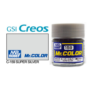 Gunze C159 Mr. Color Metallic Super Silver Solvent Based Acrylic Paint 10mL