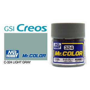 Gunze C324 Mr. Color Flat Light Grey Solvent Based Acrylic Paint 10mL