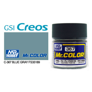 Gunze C367 Mr. Color Flat Blue Grey FS35189 Solvent Based Acrylic Paint 10mL