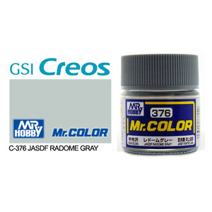 Gunze C376 Mr. Color Semi Gloss JASDF Radome Grey Solvent Based Acrylic Paint 10mL