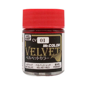 Mr Hobby CV01 Mr Colour Velvet Metallic Red Solvent Based Acrylic Paint 18mL