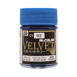 Mr Hobby CV02 Mr Colour Velvet Metallic Blue Solvent Based Acrylic Paint 18mL