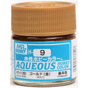 H9 Aqueous Gloss Metallic Acrylic Gold Paint