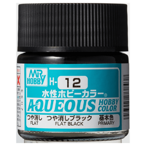 H12 Aqueous Flat Acrylic Black Paint
