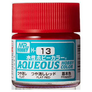 H13 Aqueous Flat Acrylic Red Paint