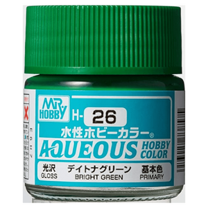 H26 Aqueous Gloss Acrylic Bright Green Paint