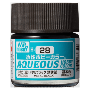 H28 Aqueous Gloss Acrylic Metal Black Paint