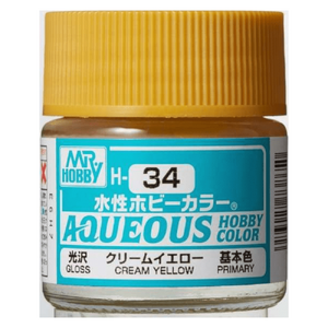 H34 Aqueous Gloss Acrylic Cream Yellow Paint