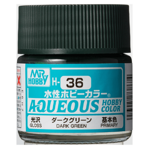 H36 Aqueous Gloss Acrylic Dark Green Paint