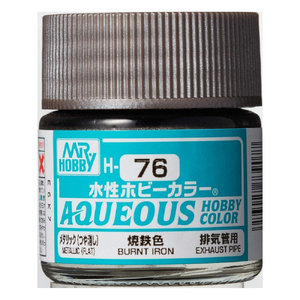 H76 Aqueous Metalic Gloss Acrylic Burnt Iron Paint
