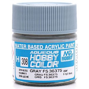 Mr Hobby H308 Aqueous Semi Gloss Grey FS36375 Acrylic Paint