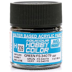 Mr Hobby H309 Aqueous Semi Gloss Green FS34079 Acrylic Paint