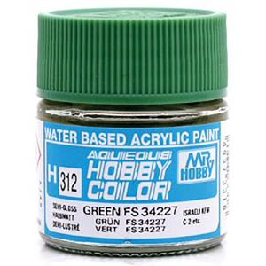 Mr Hobby H312 Aqueous Semi Gloss Green FS34227 Acrylic Paint