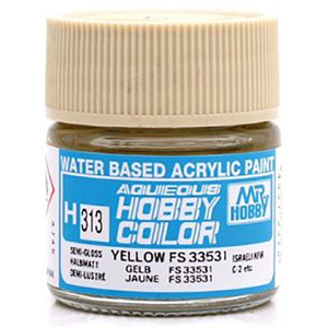 Mr Hobby H313 Aqueous Semi Gloss Yellow Acrylic Paint