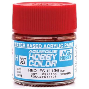 Mr Hobby H327 Aqueous Gloss Red FS11136 Acrylic Paint