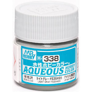 H338 Aqueous Light Grey Semi Gloss Acrylic Paint 10ml