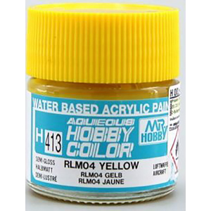 Mr Hobby H413 Aqueous Semi RLM 04 Yellow Acrylic Paint