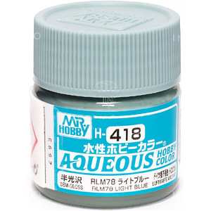H418 Aqueous Light Blue Semi Gloss Acrylic Paint