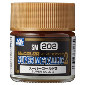 Mr Hobby SM202 Mr Super Metallic Super Gold 2 Paint 10ml